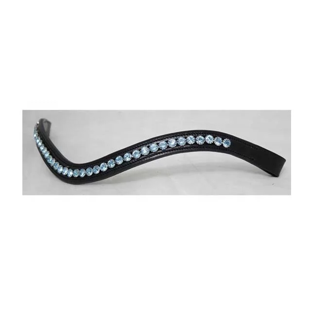 Export Quality Empty Channel Inlay Leather Padded Horse Browbands