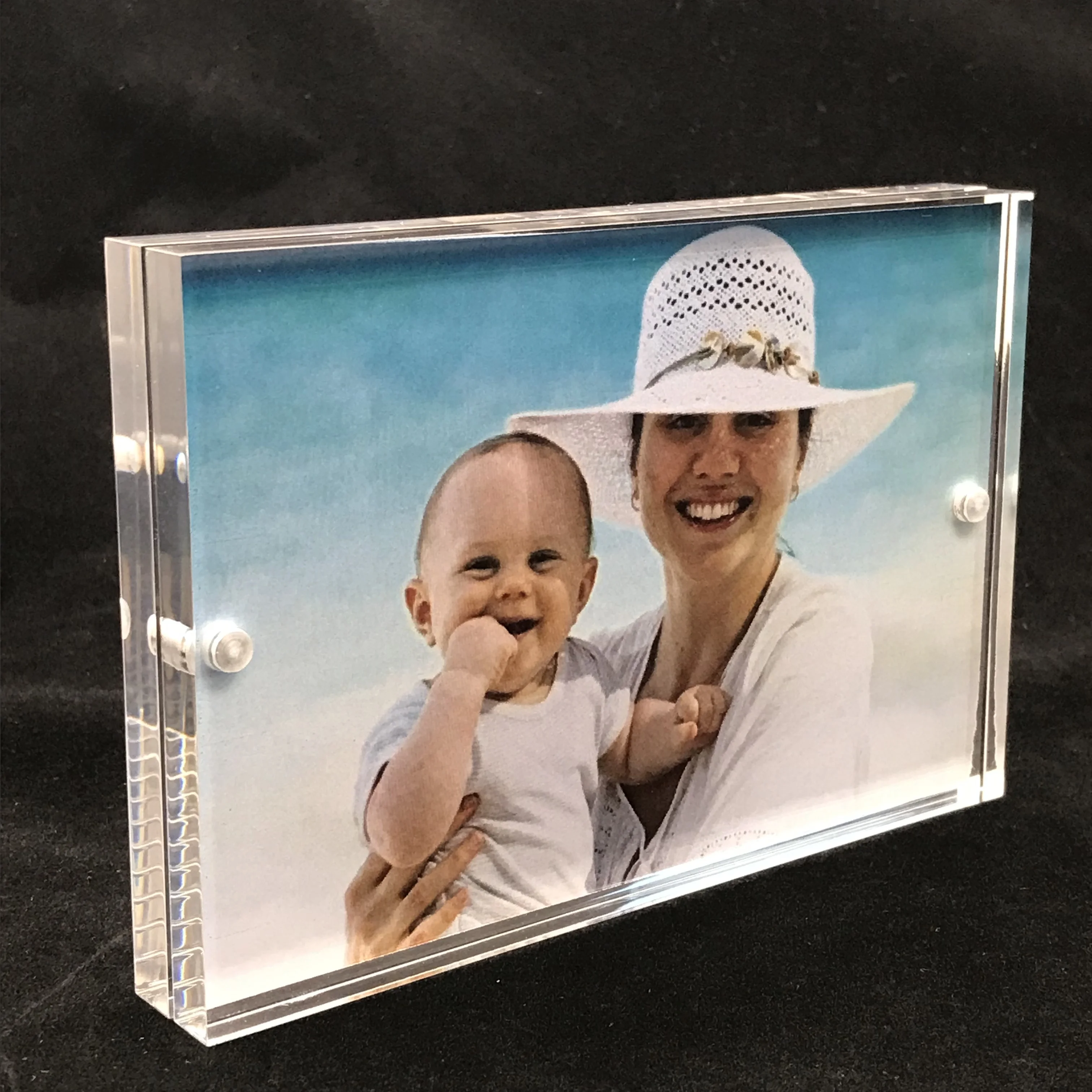 Acrylic Glitter Plastic Floating Picture Frame Photo Frame for Family