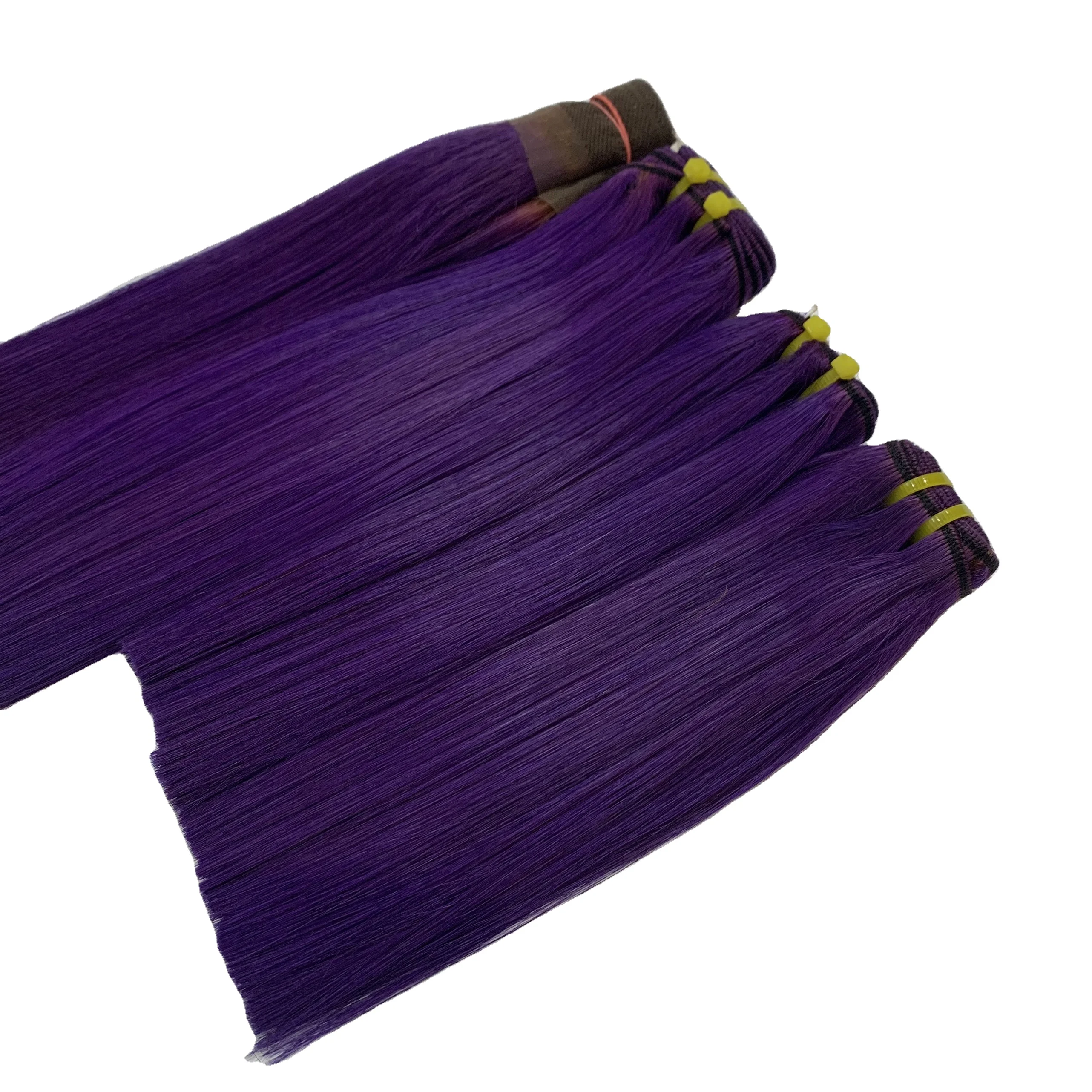 Оптовая продажа, лучшее качество, волосы Remy, супер двойные прямые волосы, 100% вьетнамские человеческие волосы пурпурного цвета