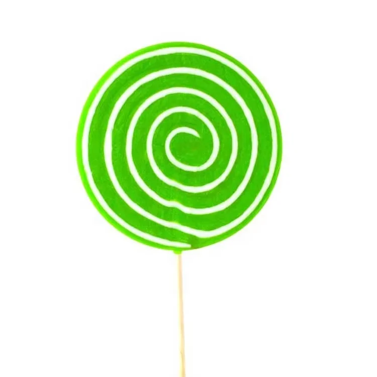 Wholesalelolly round fruit flavored lollipop multicolour hard candy stick swirl giant lollipop candy