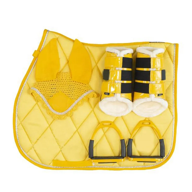 top quality saddle pad sets/Glitter jumping saddle pads / top quality Glitter gp saddle pads