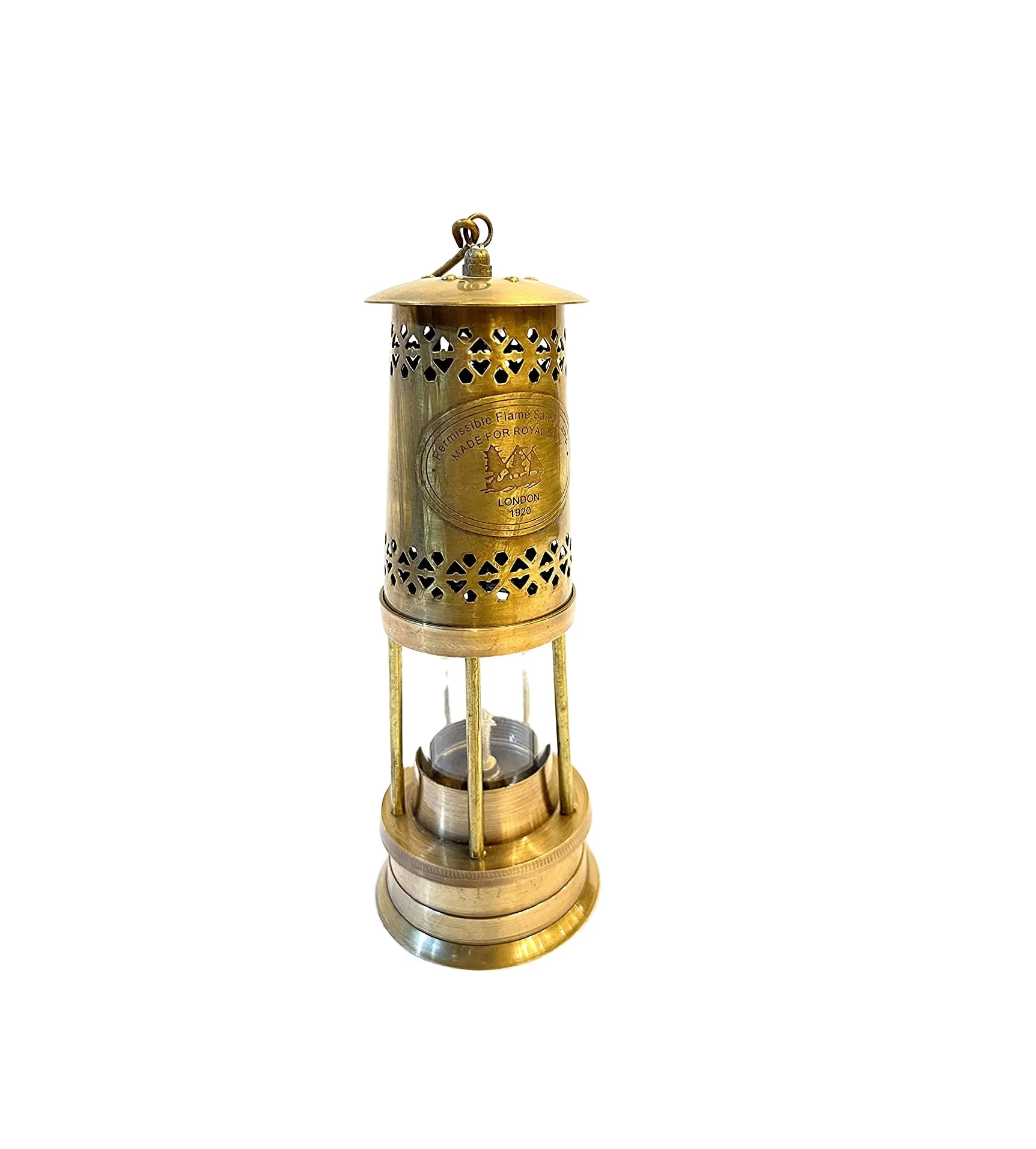 Premium Quality Handmade Brass Antique Miner Ship Lantern Lamp Vintage Oil Hanging Nautical Decor By Metal Overseas