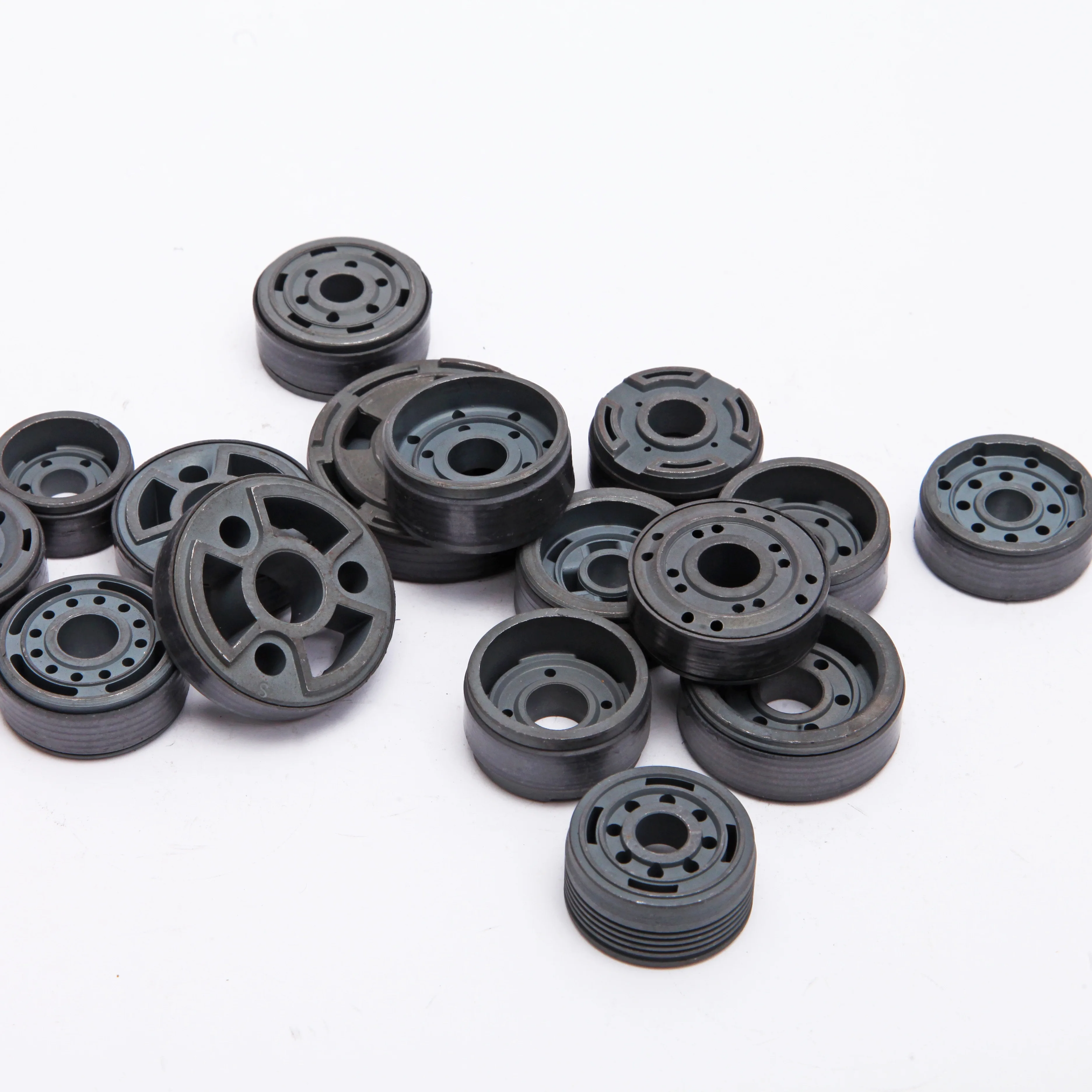 manufacturer customized  Fe-C-Cu powder metal sintered parts piston base valve and rod guide components shock absorber