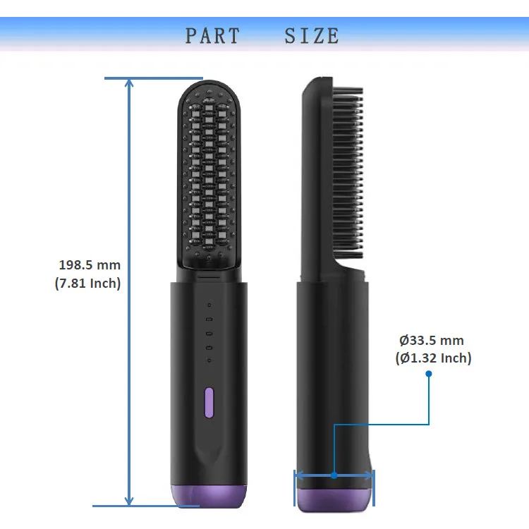 Professional Hair Straightener Brush Electric Hot Comb Anti-scalding Ceramic Hair Curler Straightening Heating Combs Heated Hair