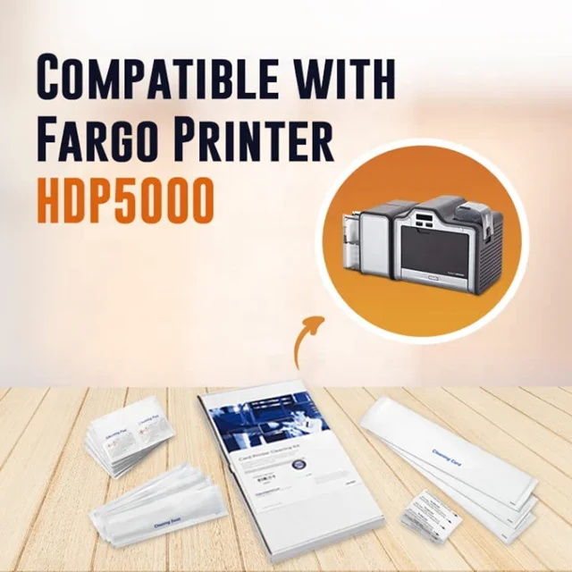 Hidfargo 89200 Card Printer Cleaning Kit For Fargo HDP5000  HDP5600 ID Printers