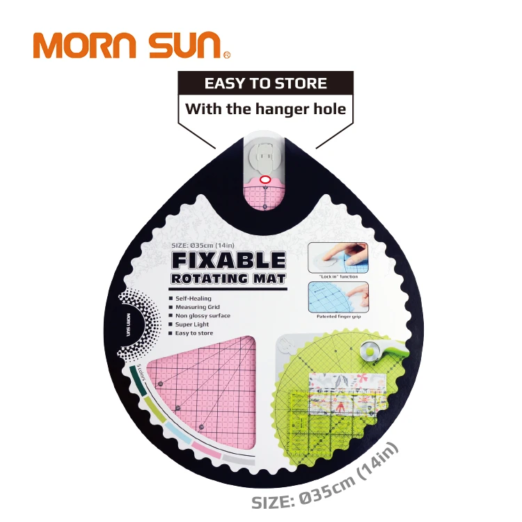 Taiwan art craft tool supply 14' Self Heal Panted NEW PVC Sew Self Healing Fixable Rotary Cutting Mat for Sewing