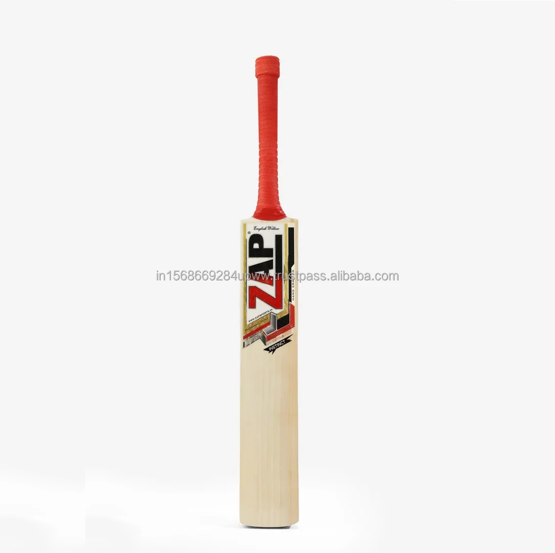 ZAP Classic Instinct English Willow Cricket Bat Size 5 Durable Wood Sports Bat