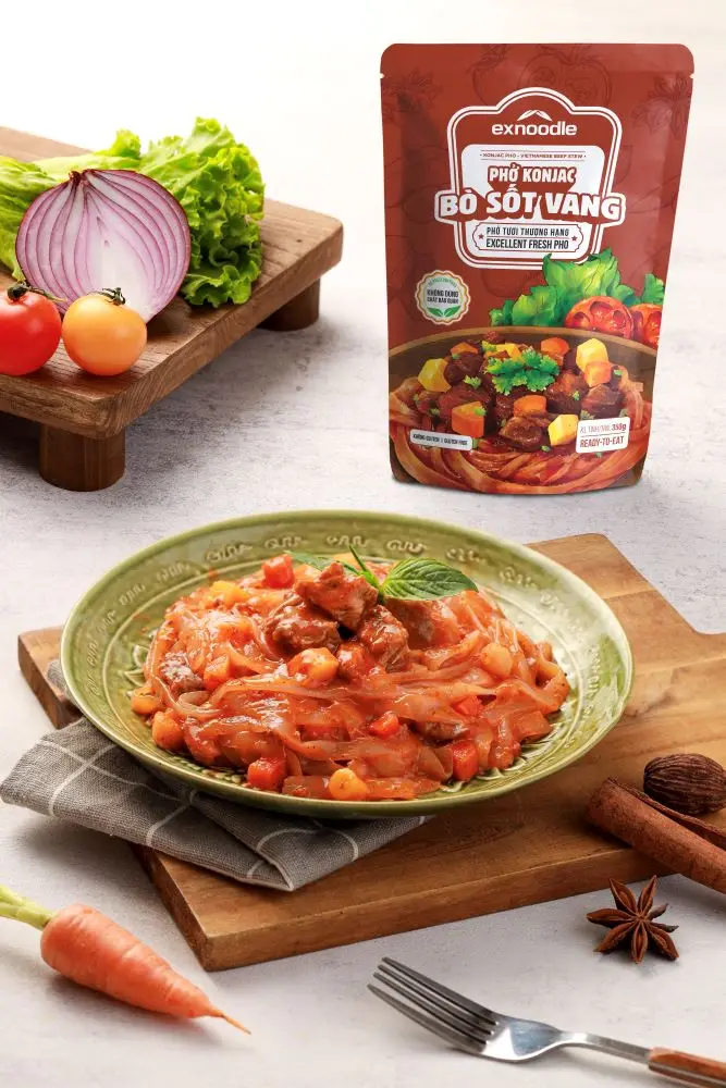 Instant noodle Konjac Pho Vietnamese Beef Stew  Sauce Ready-to-eat  For Yummy Meal High Quality Ready to eat