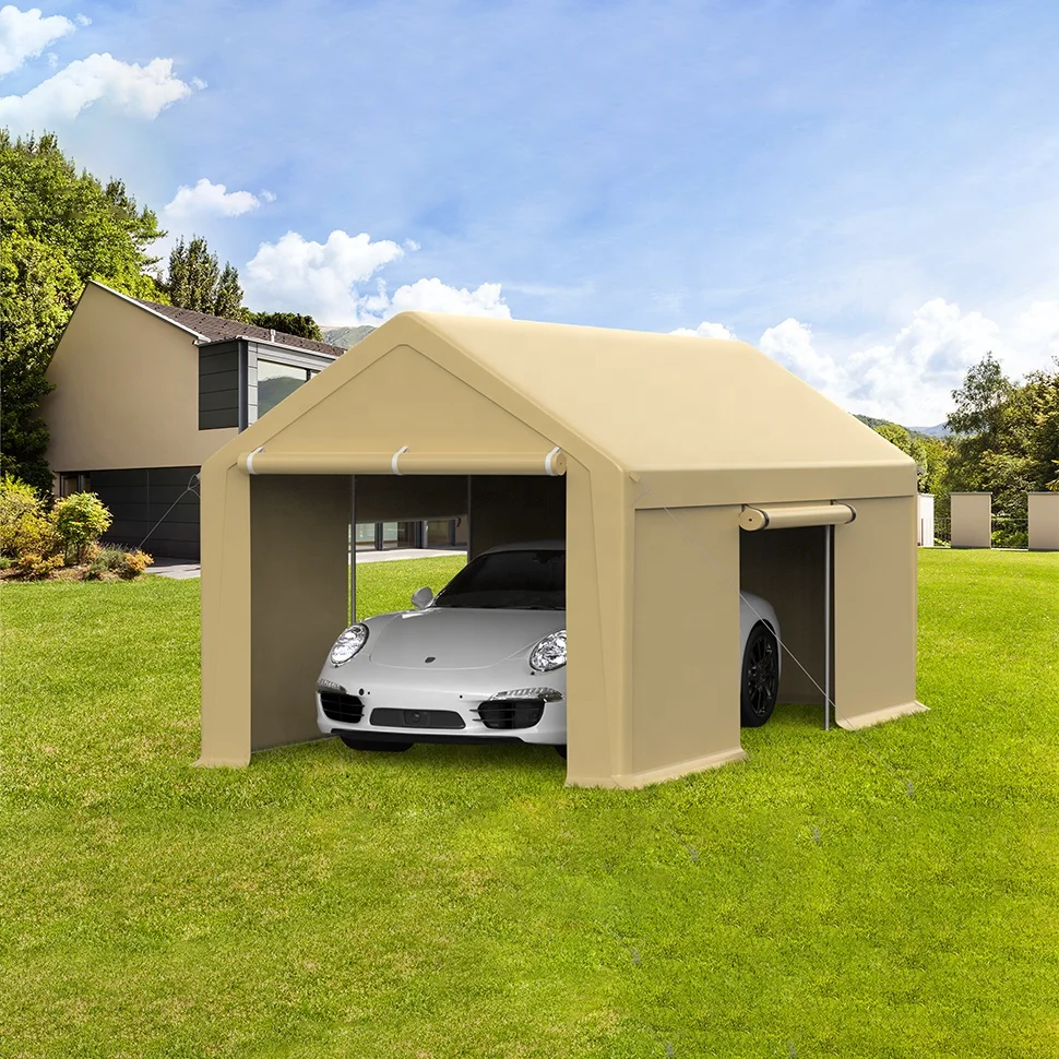 Навес для автомобиля с регулировкой по высоте, навес для порта лодки, 10x20 футов, высококачественная оцинкованная сталь, устойчивая к ультрафиолетовому излучению ткань, навес повышенной прочности