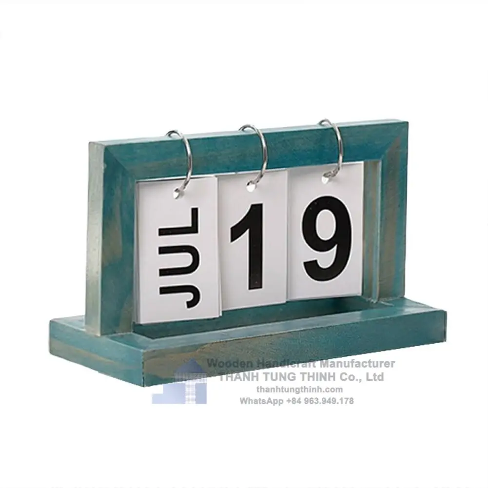 Desk calendar with stand Wooden Desk Calendar Desktop Accessories Viet Nam Producre WhatsApp +84 963949178