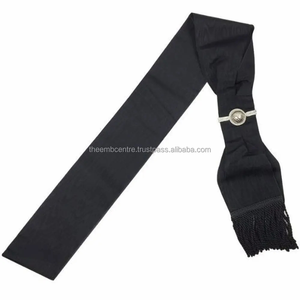 Provincial Officers Knights Templar English Regulation Sash Black Moire Order of Eastern Star Oes Complete Sash Masonic Regalia