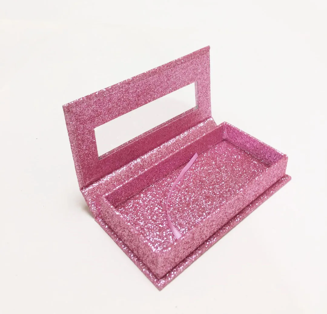 High Quality  Eyelash Packaging Box Mink Eyelash Window Rectangular Box Print Logo Cosmetic Cardboard Paper Box