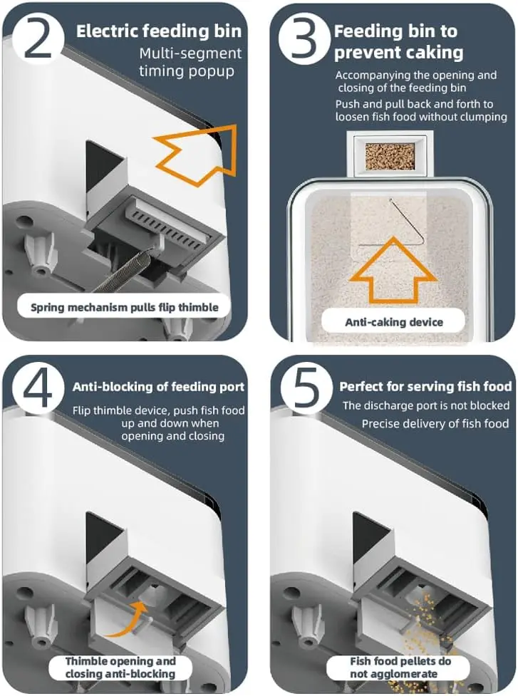 Automatic Fish Feeder WiFi Intelligent Timing Aquarium Goldfish Feeder Large Capacity Fish Feeder