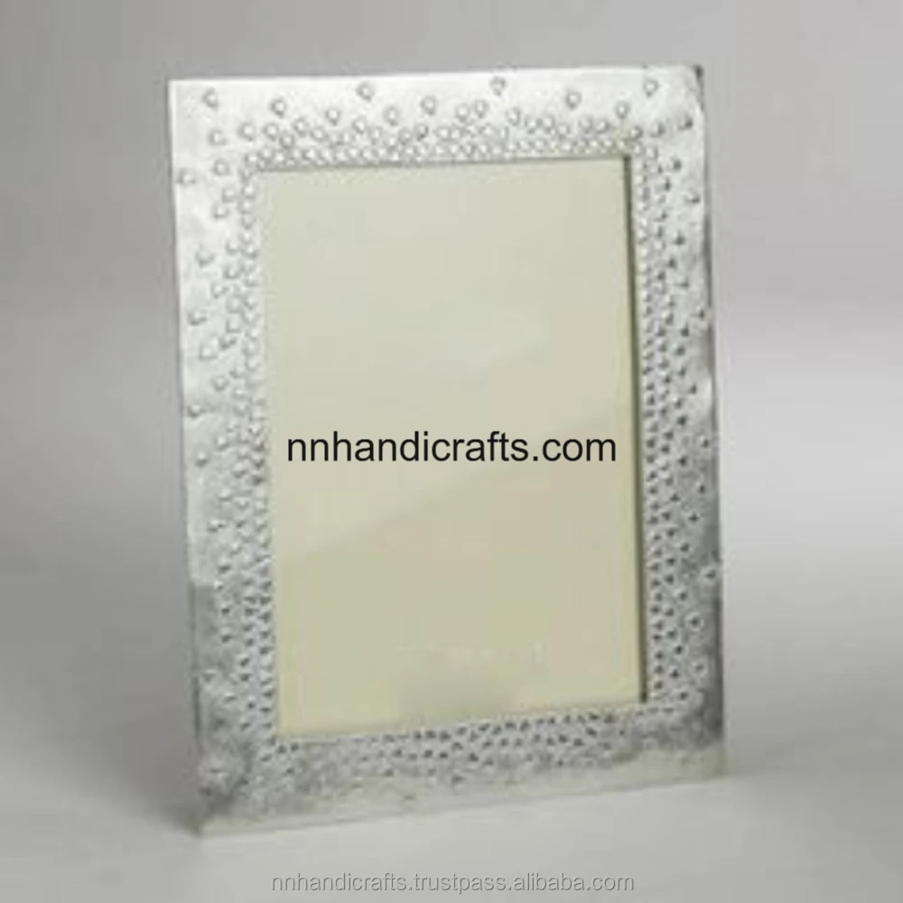 custom rustic Steel Metal Goldwen Antique Color Pink Rectangular Embossed Collage Frames Table Frames Photo Frame For Boys & Gir