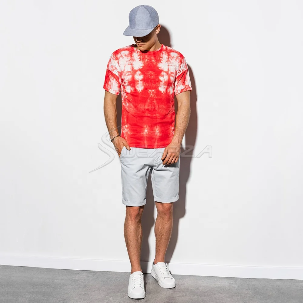 Manufacturer Wholesale Latest Awesome Design 100% Cotton Casual Custom Tie Dye Colorful Fashion Short Sleeves T Shirt