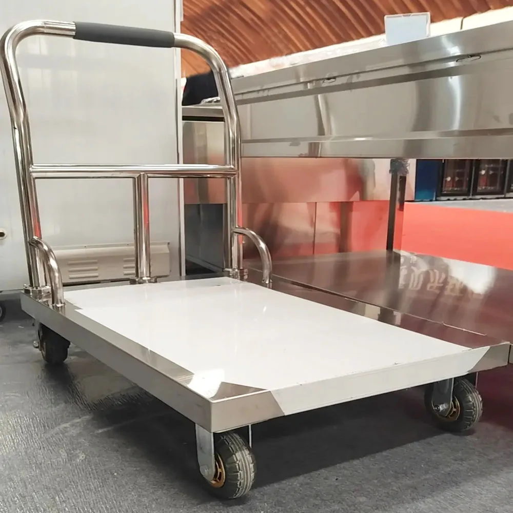 Factory Customized 304 stainless steel Trolley With Cheap Price Sale 400kg 102x60x98cm