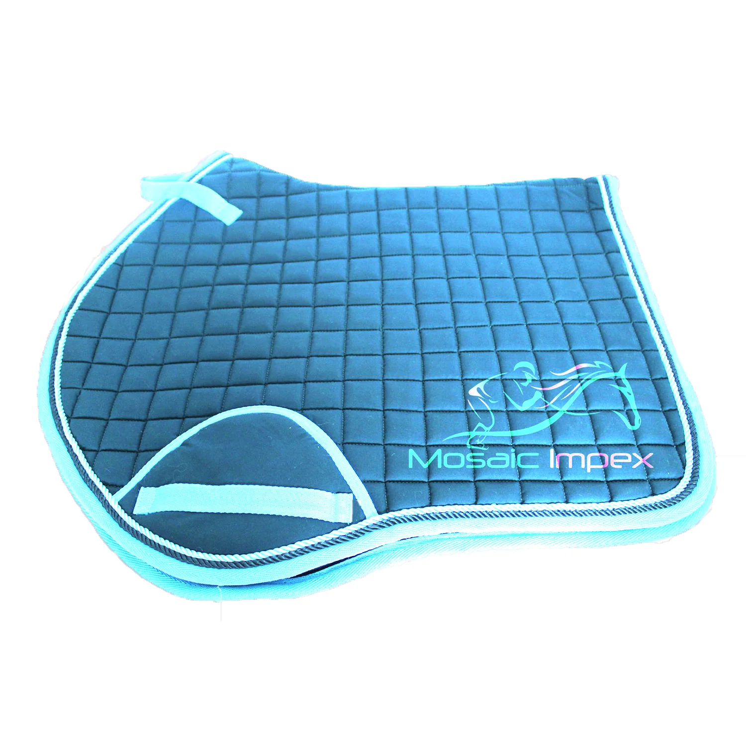 Carved Work Satin Dressage Square Supplies Rug Set Halters Boots Fly Veil Classic Design Fabric Blue Riding Sheepskin Shape Half