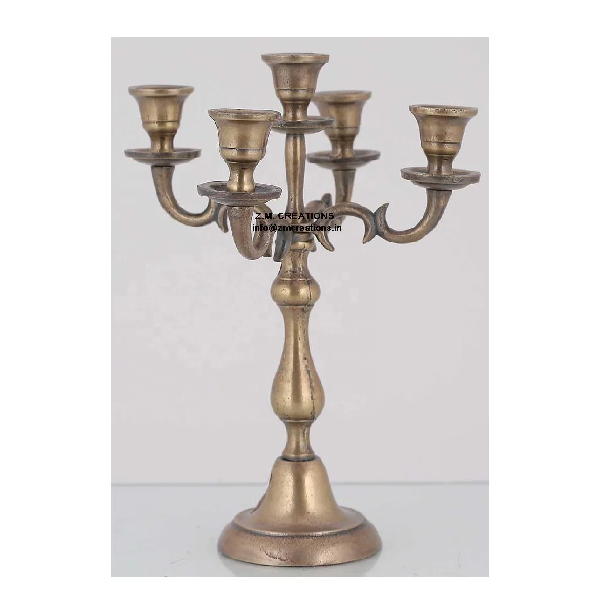 Small Brass Antique Candle Holder Candelabra 5 Lights Wedding Decoration Home Decor Candlestick Stand Hot Selling Available