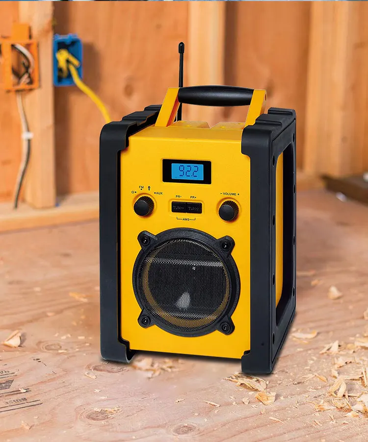 Портативный dab fm-радиоприемник Leetac, уличное рабочее место с bluetooth динамиком и встроенным аккумулятором