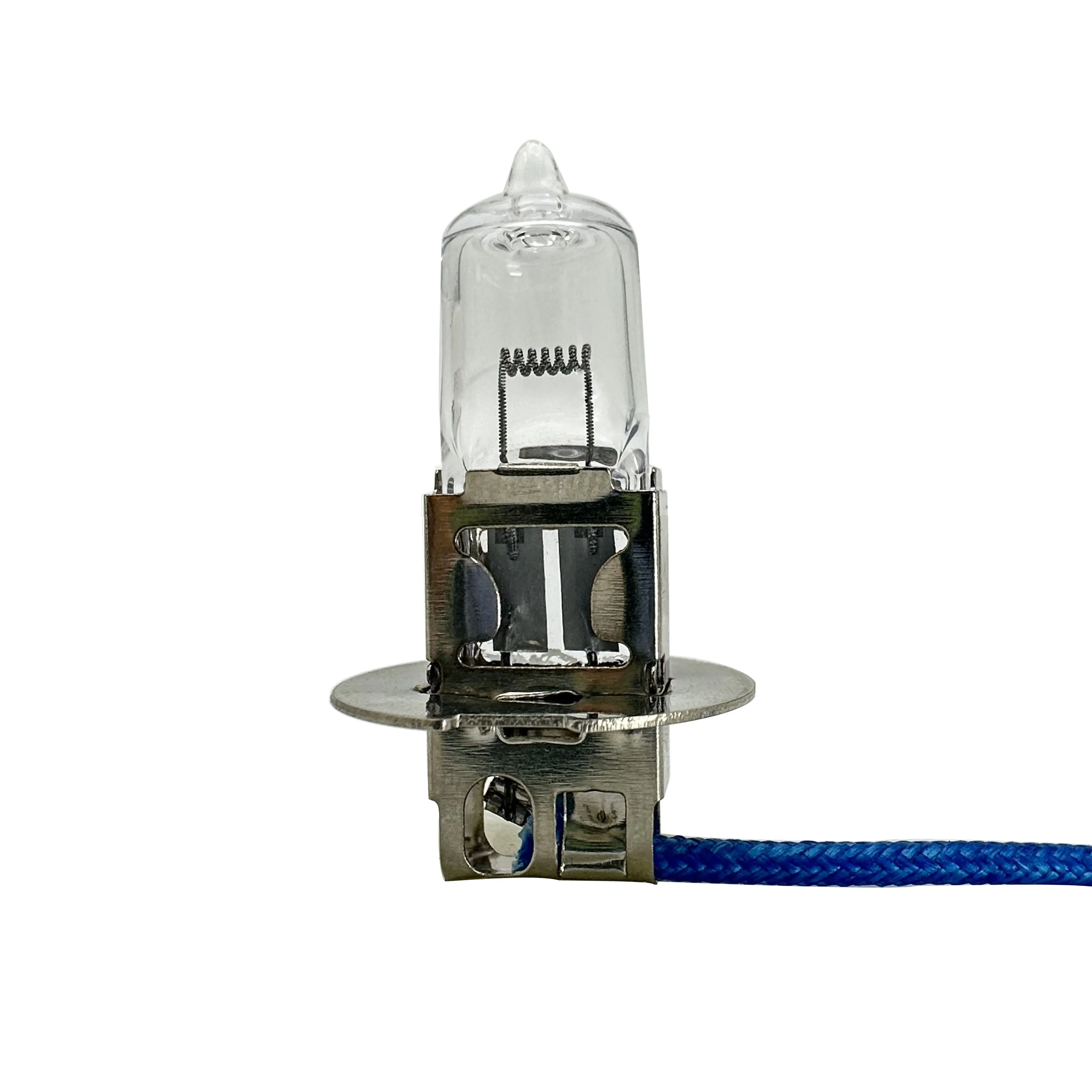 Automotive parts super buy H3 12V 35W 55W 70W quartz glass stainless iron base super white blue wire halogen auto lamp bulbs