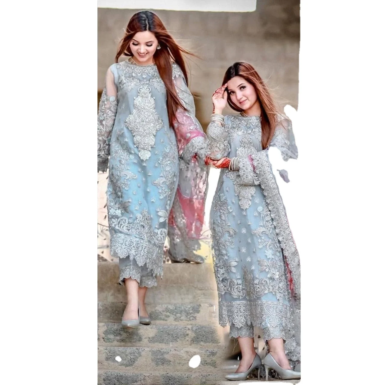 Premium Quality Pakistani Custom size Muslim women dress with embroidery print design Pakistani Dress for Women WS INTERNATIONAL
