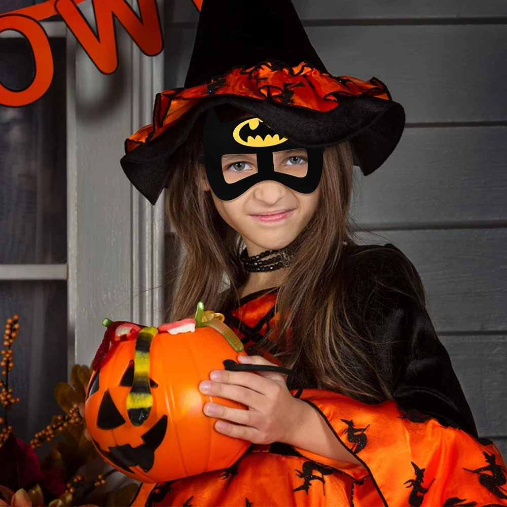 Custom Props Cartoon halloween felt and elastic superhero masks party face mask for kids