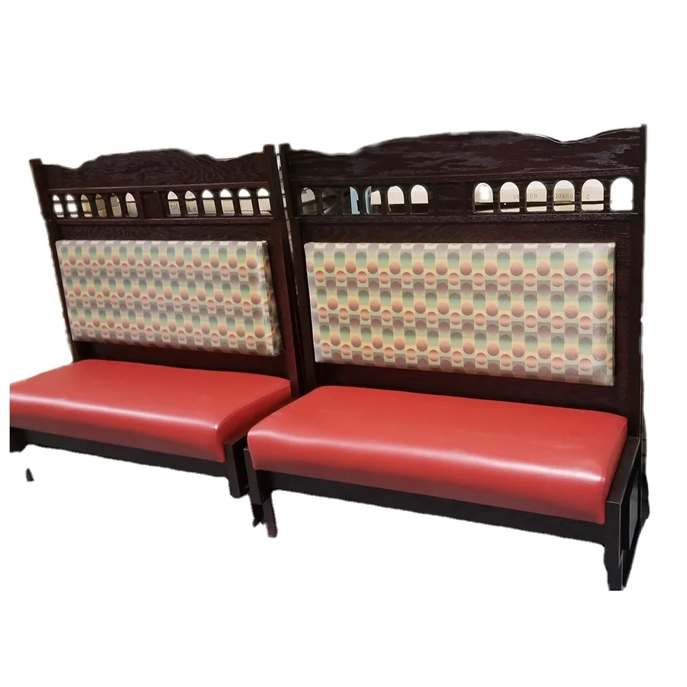 
MKLD American Style Vinyl Restaurant Booth Fully Upholstered Luxury Furniture Suppliers Restaurant Booth Sofa 