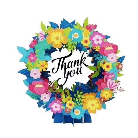 Открытка с надписью «Thank You» из Вьетнама открытка ручной работы цветочным принтом на заказ поздравительная подарком праздник