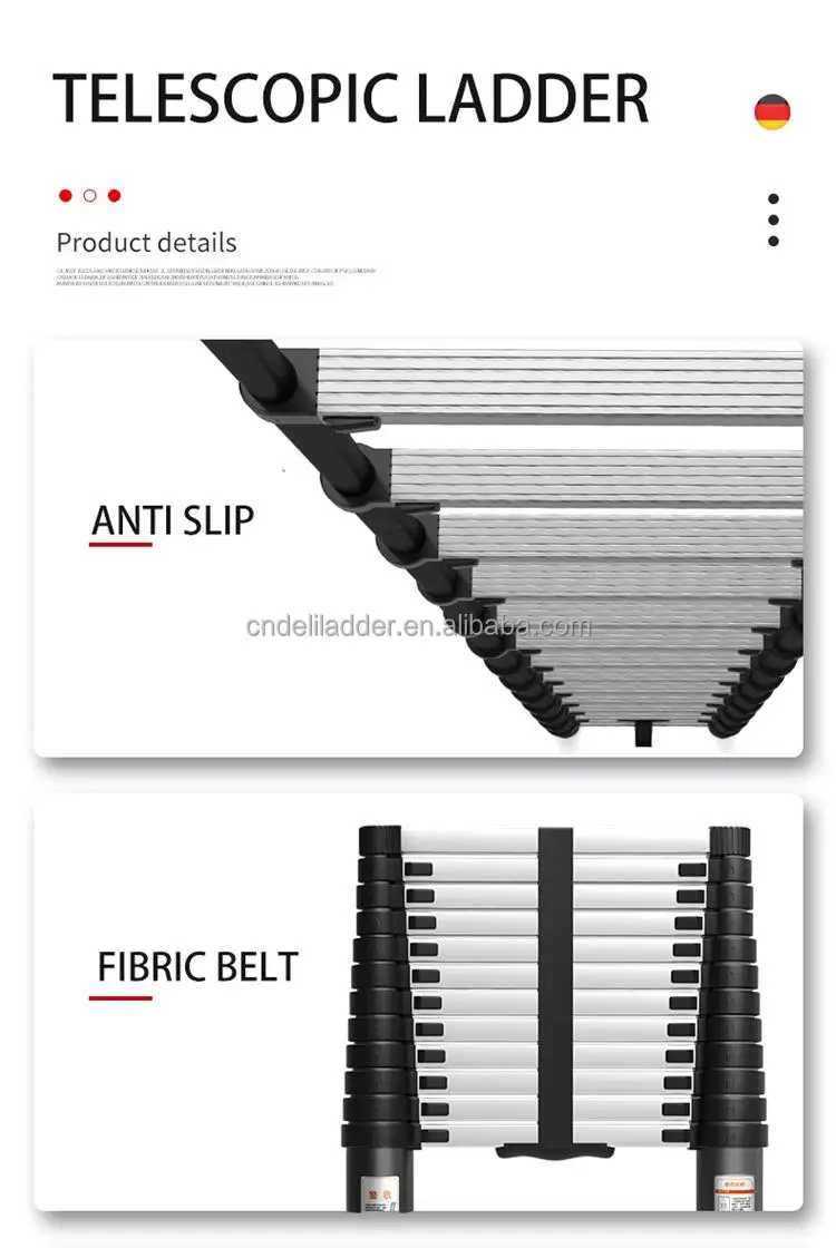 Great ladder manufacturer deli ladder factory produced telescopic ladder price is competitive