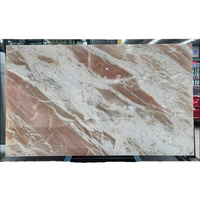 Pink Color Book-matched Nature Quartzite Esplendido Cadiva Quartzite