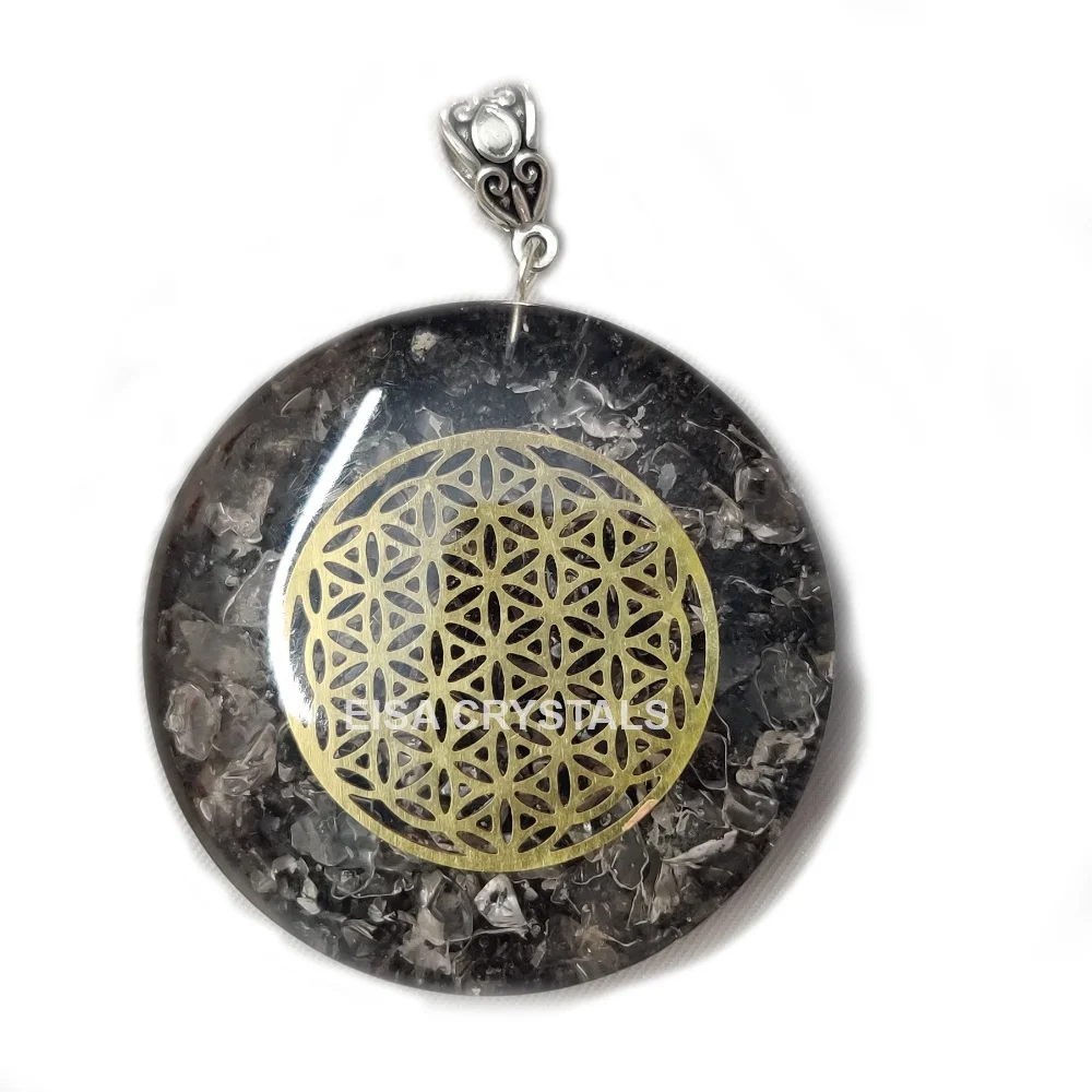 Sri Yantra Orgonite Pendant Copper Orgone Pendant Gemstone Crystal Orgone Pendant Buy Online Eisa Crystals