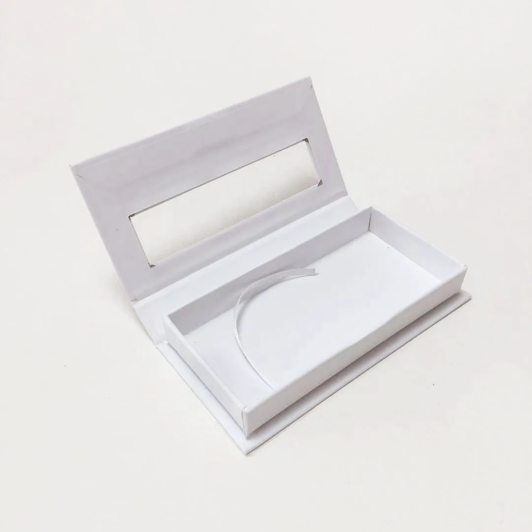 High Quality  Eyelash Packaging Box Mink Eyelash Window Rectangular Box Print Logo Cosmetic Cardboard Paper Box