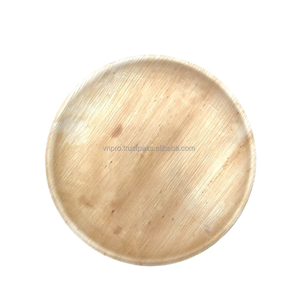 Bent Serving Tray Bamboo Areca Palm Leaf Plates Disposable Areca Leaf Plates Vietnam Compartment Tray