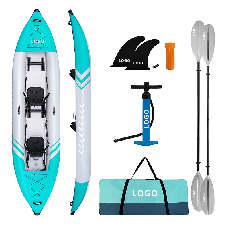 Commercial Custom Color Cheap Inflate Kayak PVC Drop Stitch Foldable Double Kayak