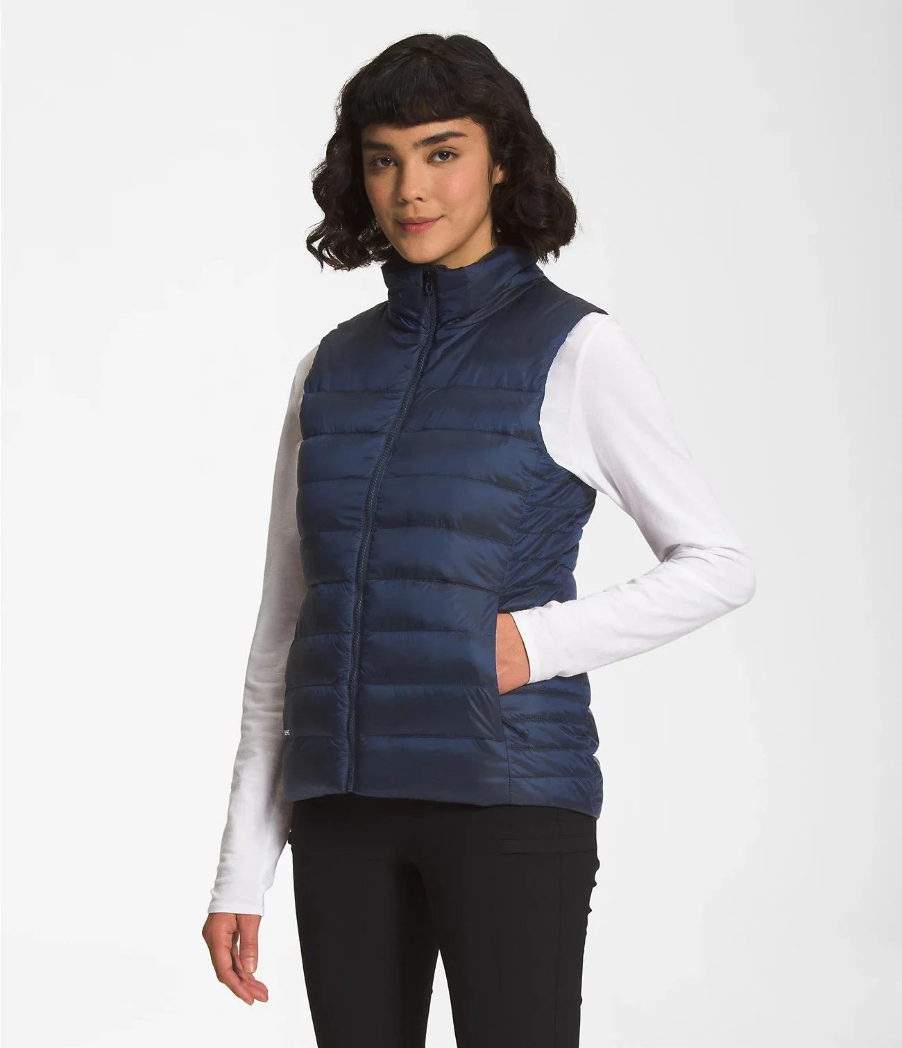 Custom Logo Fall Winter Clothing Warm Zip Up Puffer Jacket Streetwear Stand neck Brand Women Vest