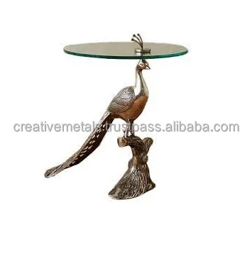 Crane Glass Top Side Table  Living Room Furniture Fashion Creative Round Consoles Tables