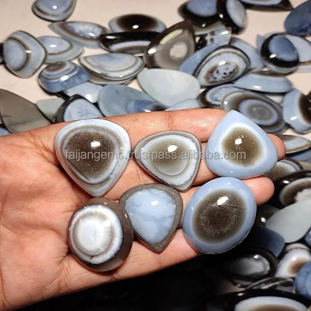 Натуральный голубой кабошон с опалом, синий опал с глазами, драгоценный камень с голубым опалом, незакрепленный камень ручной работы для изготовления ювелирных изделий