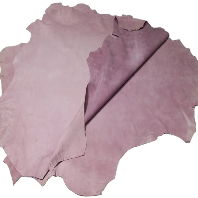Sheepskin leather hides LIGHT VIOLET NABUCK Vintage leather | Lamb Skin Napa Soft Leather Finest Quality Wholesale Sheep Hide