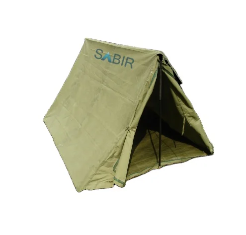 Heavy Duty Waterproof Canvas Insulated Green Tent Ridge Style Small One Man Tent Outdoor Two Men Half Shelter Canvas Tarp Tent