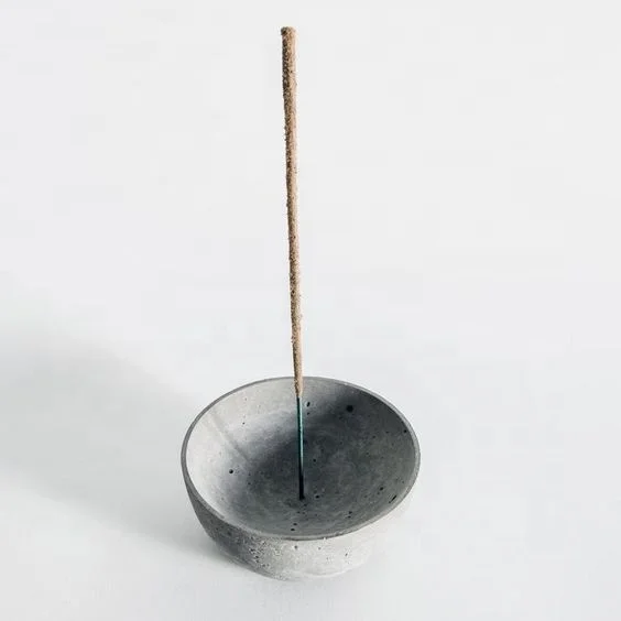 Small Table Top Decor Cement Incense Stick Holder At Low price