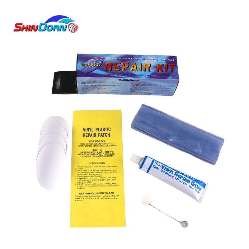 Heavy Duty Vinyl Patches and PVC Glue Repair Kit for Inflatable Water Slide