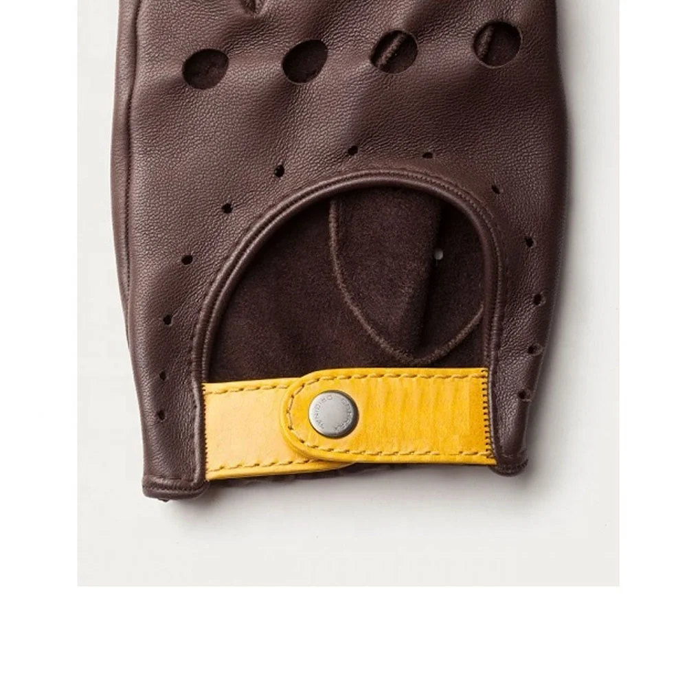 Распродажа онлайн лидер продаж изготовленные на заказ модные черные кожаные перчатки из овчины для вождения автомобиля защитные хорошего качества