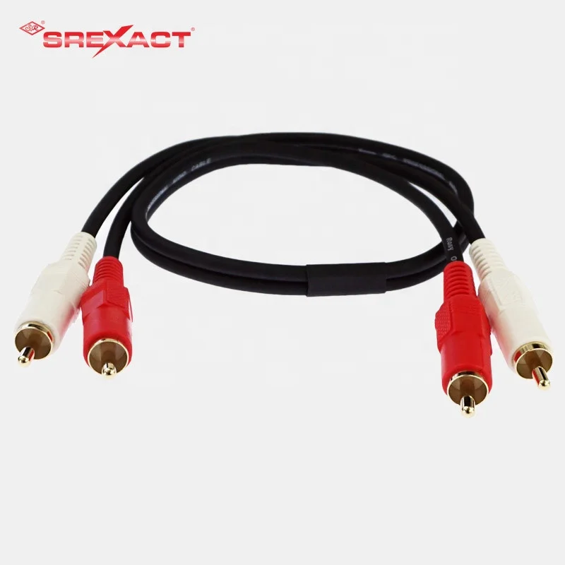 Pro audio 2RCA to 2RCA plug connectors for rca cable av