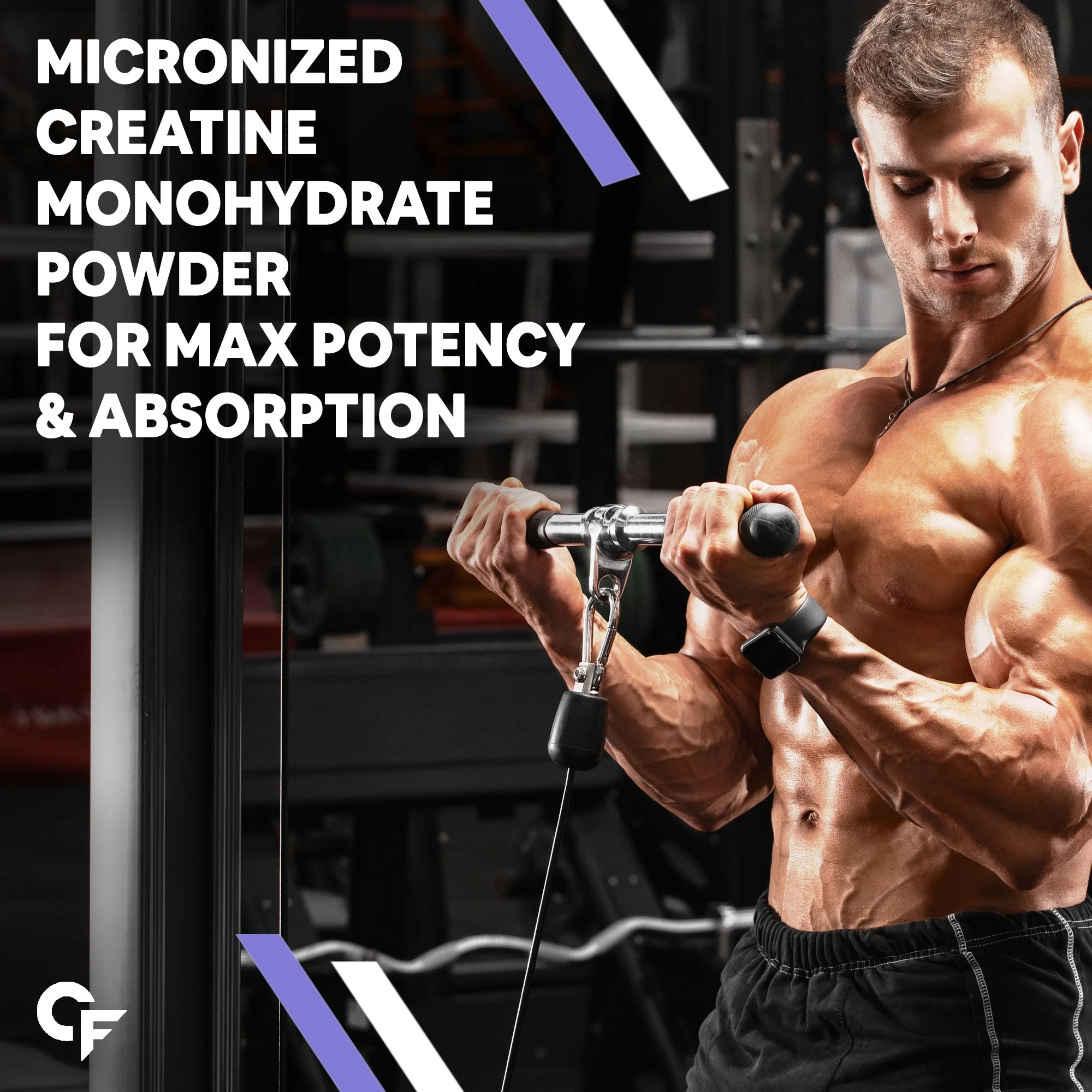 Nutritional Creatine Monohydrate Powder | Creatine Supplement for Lean Muscle Volumization, Strength & Energy