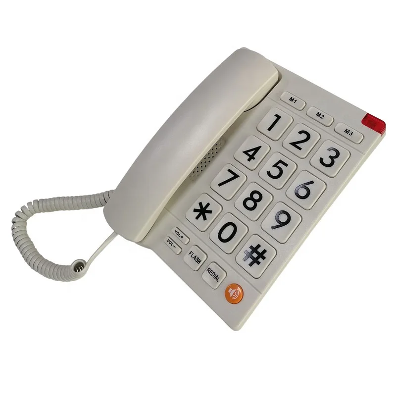 Big Button Senior Phone Factory Analog Corded Amplified Speaker Telephone