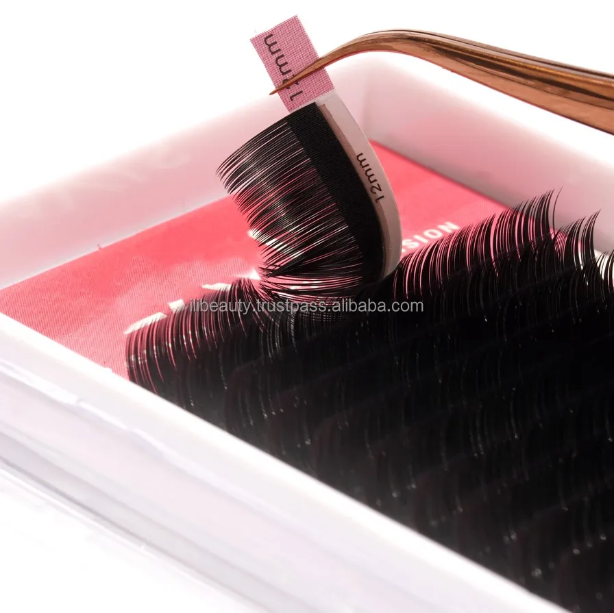 Private Label Classic Lashes C/CC/D/DD/L Curl Soft Silk Volume Dark Matte Faux Mink Eyelash Natural Looking Eye Lashes Extension