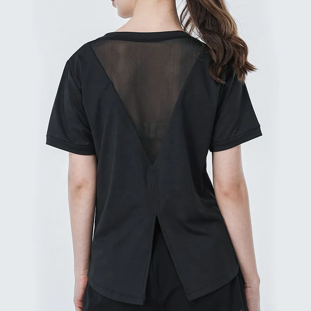 MENGMUGE Wholesale Ladies Clothing Half Sleeve White Blouse Panel Shirts Loose Top Tunics Blouse Flare Sleeve Mesh Women Summer