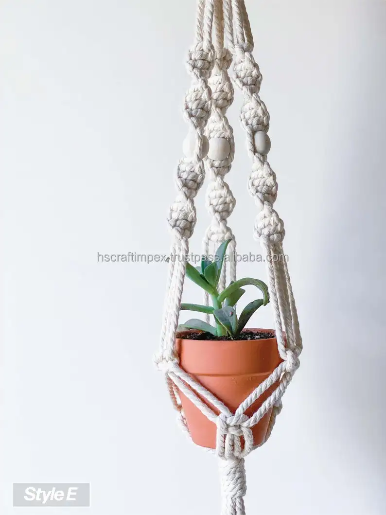  Домашний декор макраме вешалка для растений комнатная и уличная чистый хлопок