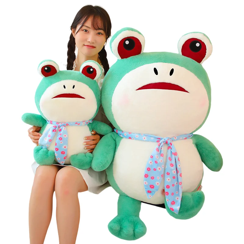 New Internet Celebrity Frog Doll Big-Eyed Plush Activities Pillow Wholesale Stuffed Animal Toys