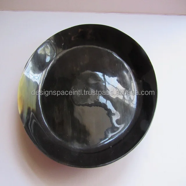Splendid Solid Natural Horn Serving Plate with reasonable price